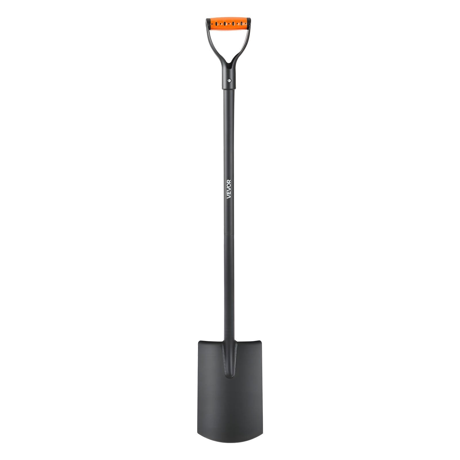 Square Shovel, 122 cm Heavy-Duty Flat Shovel, Transfer Shovels with Alloy Steel Blade and Non-Slip D-Handle, Detachable and Easy Storage, for Gardening, Construction, Digging & Snow Shoveling