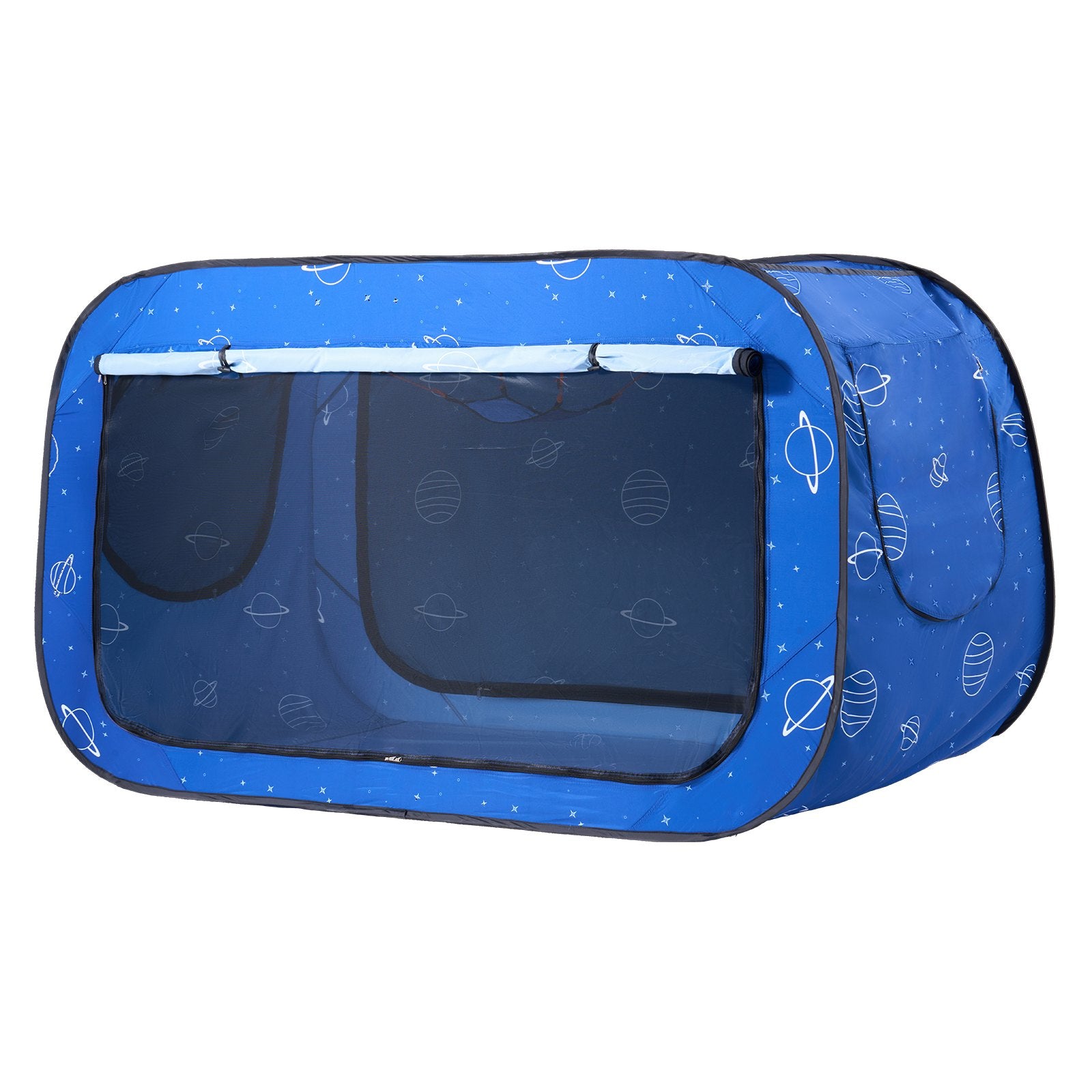 Bed Tent, Pongee Fabric, 2 Doors Breathable Dream Tent with 8.5 mm Fiber Poles on Bed Privacy, Full Size Block out Light Sleeping Bed Canopy, Fit for Kids Playhouse and Adults Sleeping Tent