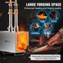 VEVOR Portable Propane Forge 2 Burner Farrier Forge Knife Metal Square