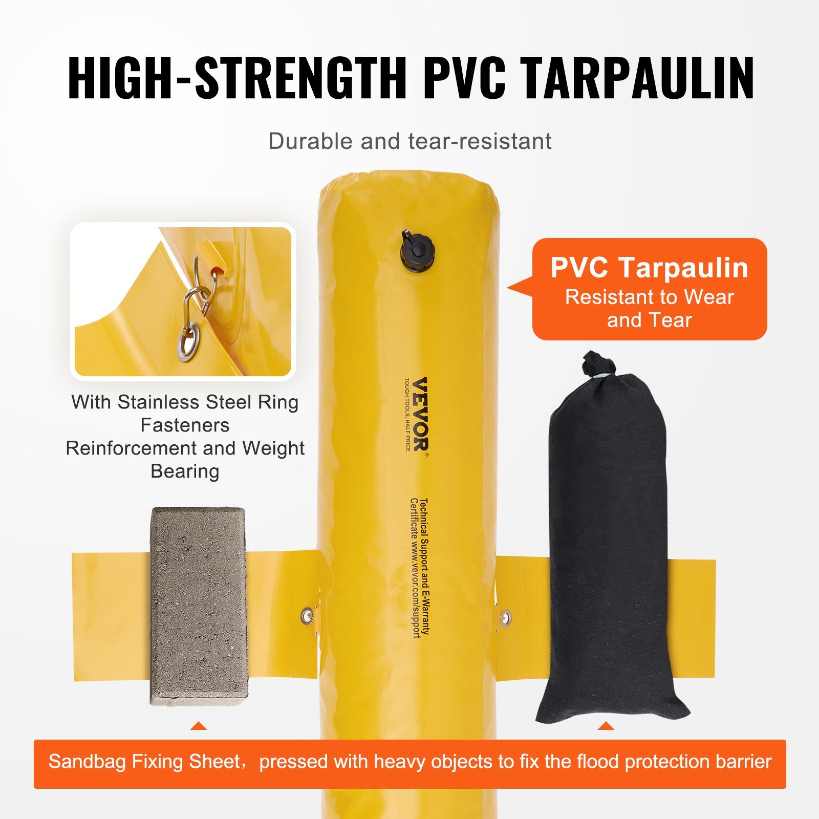 Flood Barriers, Sandbag Alternative Flood Bags 4 Pack,  Flood Barrier for Home, Water Barriers for Flooding, Doorway, Driveway(4FTx6in)