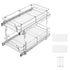 12"Wx21"Dx15"H Pull Out Cabinet Organizer, Heavy Duty Slide Out Pantry Shelves, Steel Roll Out Drawers, Sliding Drawer Storage for Home Under Sink, 13.5"Wx22"Dx18"H Install Size for Cabinet