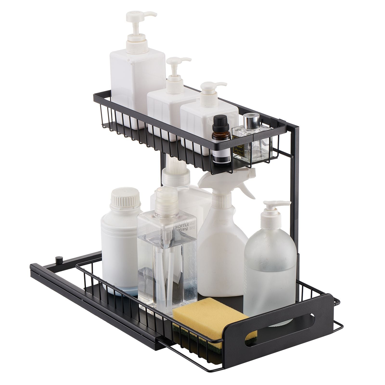 2-Tier Wire Pull Out Cabinet Under Sink Organizer 10.7
