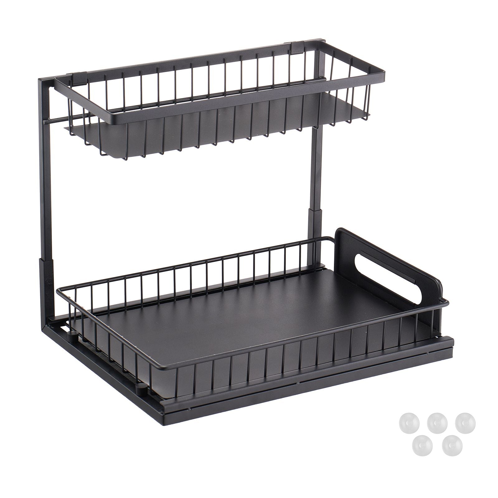 2-Tier Wire Pull Out Cabinet Under Sink Organizer 10.7