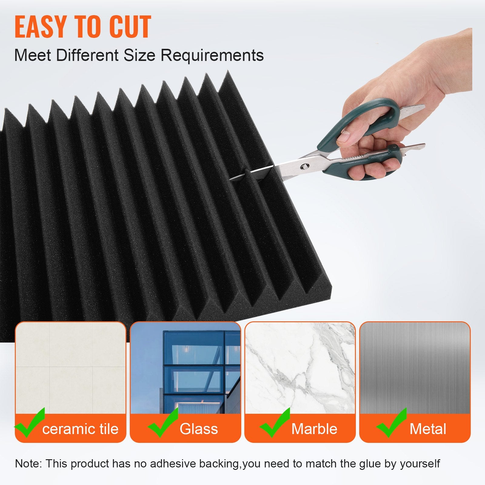 Acoustic Foam Panels 50 Pack 12 x 12 x 2 in for Studio Wall and Ceiling