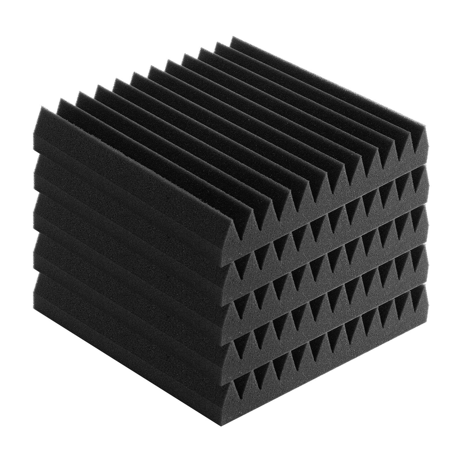 Acoustic Foam Panels 50 Pack 12 x 12 x 2 in for Studio Wall and Ceiling