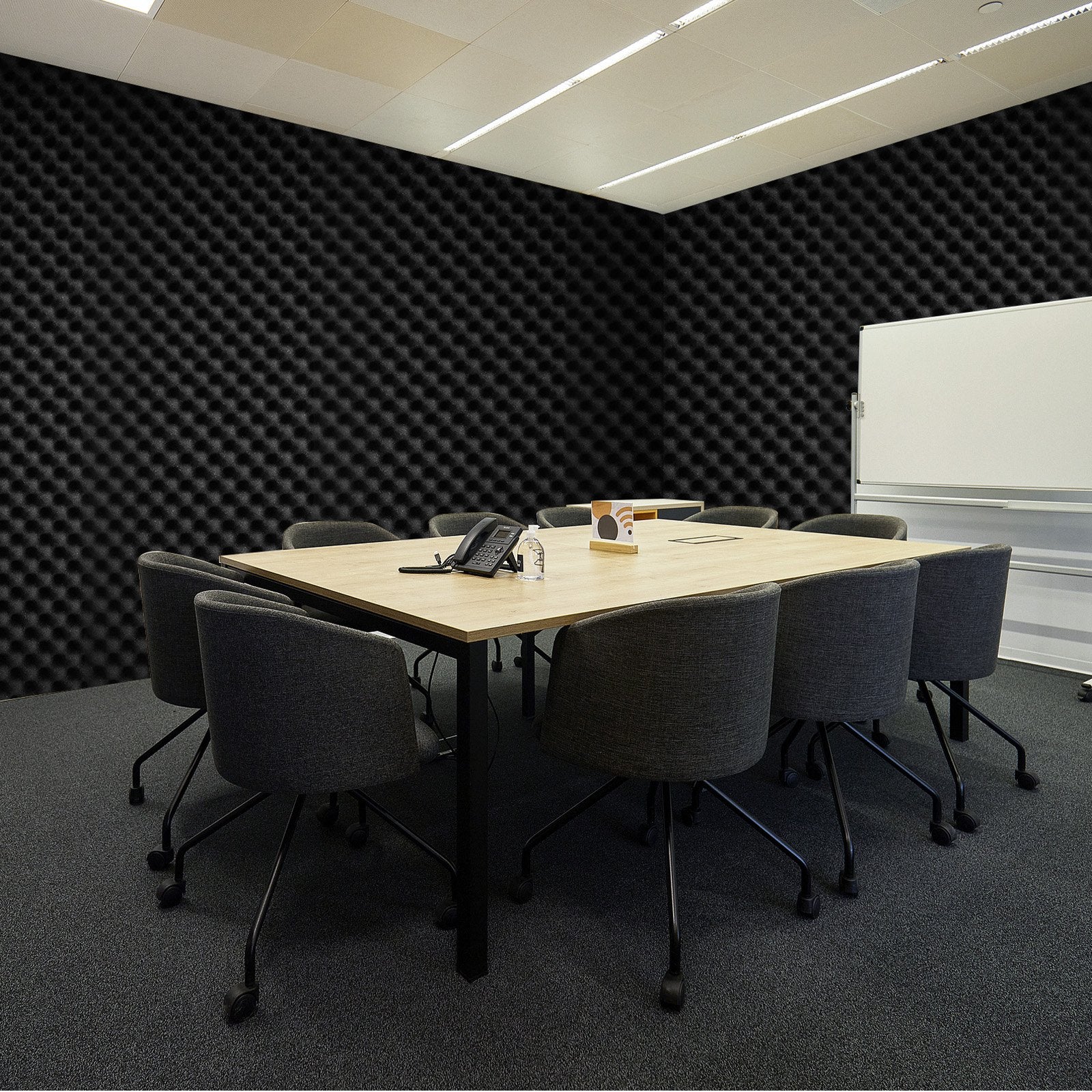 Acoustic Foam Panels 2 Pack 48 x 24 x 2 in for Studio Wall and Ceiling