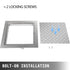 VEVOR Recessed Manhole Cover 11.8\"x11.8\" Clear Opening, Galvanized Steel Drain Cover Overall Size 14.5\"x14.5\", Sealed Square Manhole Cover and Frame, Steel Man Hole Lid Inspection Access for Boat/