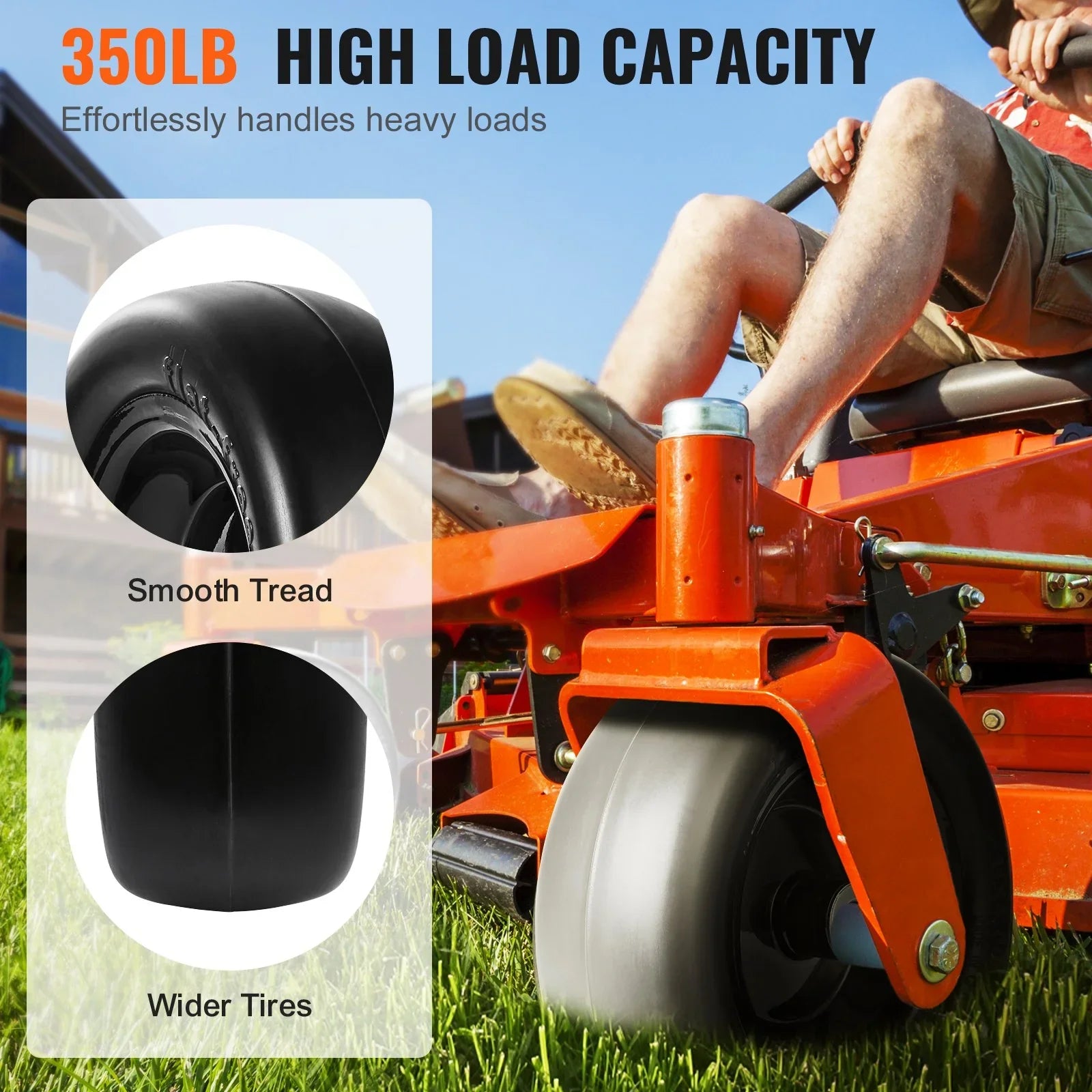 Lawn Mower Tires with Rim, 11x4-7