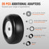 13x5-6 Lawn Mower Tires with Rim 2 Pack Flat Free Tractor Wheel Assembly