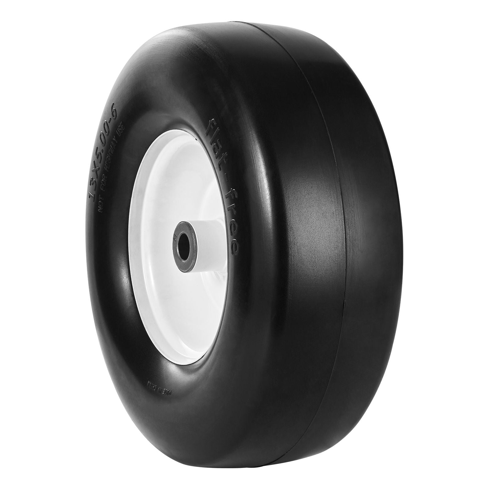 13x5-6 Lawn Mower Tires with Rim 2 Pack Flat Free Tractor Wheel Assembly