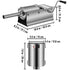 3L Manual Sausage Stuffer 304 Stainless Steel Dual Speed Meat Filler Machine