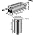 5L Manual Sausage Stuffer 304 Stainless Steel Dual Speed Meat Filler Machine