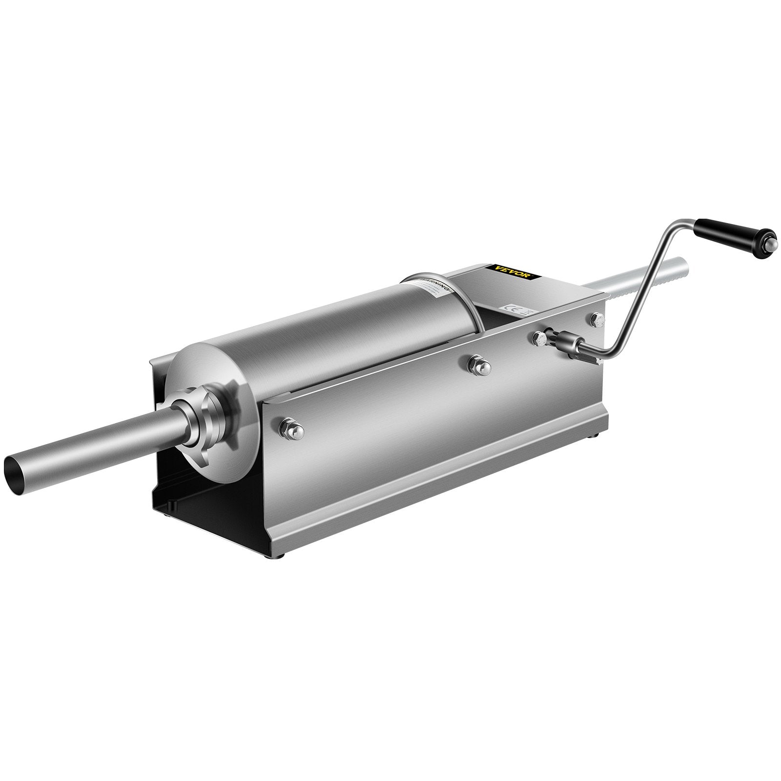 Manual Sausage Stuffer, 5 L / 11 LBS Horizontal Sausage Machine, Dual-Speed Meat Stuffer, Made of Food-Grade 304 Stainless Steel, Includes 5 Stuffing Tubes, for Home Kitchen Restaurant Commercia