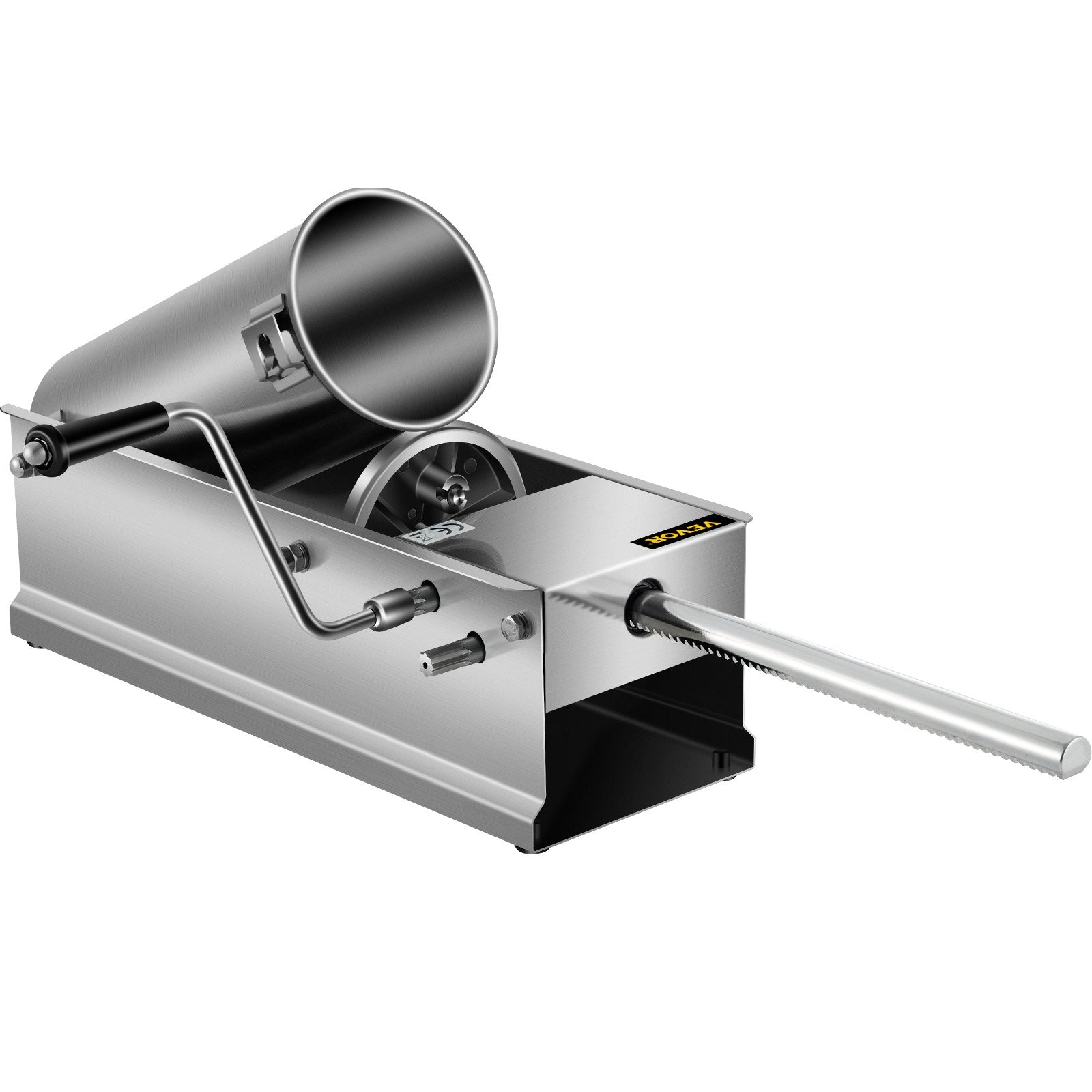 Manual Sausage Stuffer, 5 L / 11 LBS Horizontal Sausage Machine, Dual-Speed Meat Stuffer, Made of Food-Grade 304 Stainless Steel, Includes 5 Stuffing Tubes, for Home Kitchen Restaurant Commercia