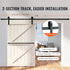 8FT Sliding Barn Door Hardware Closet Track Kit for Single Door J Hanger
