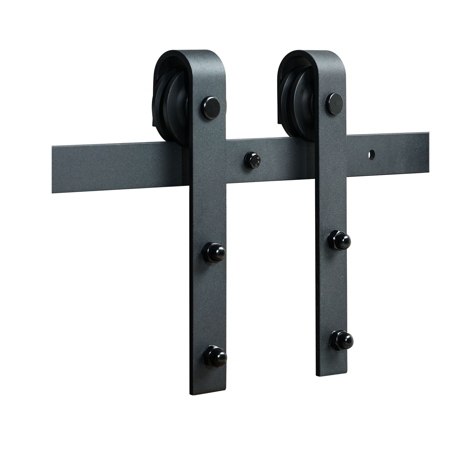 8FT Sliding Barn Door Hardware Closet Track Kit for Single Door J Hanger