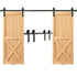 8 ft Sliding Barn Door Hardware Kit for Double Doors, Heavy Duty I Hangers
