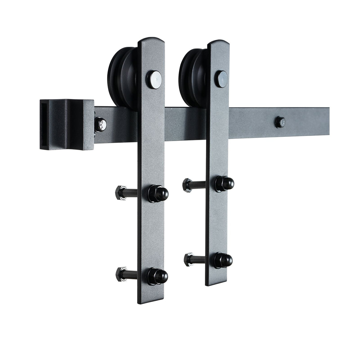 8 ft Sliding Barn Door Hardware Kit for Double Doors, Heavy Duty I Hangers