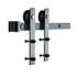 8 ft Sliding Barn Door Hardware Kit for Double Doors, Heavy Duty I Hangers