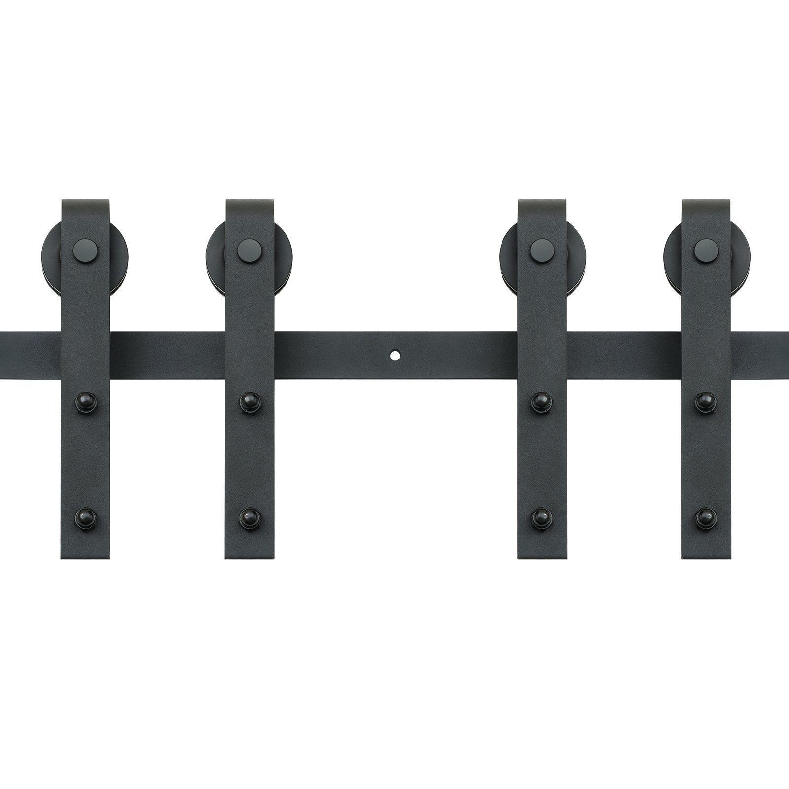 2440 mm Sliding Barn Door Hardware Closet Track Kit for Double Doors J Hanger