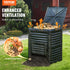 VEVOR Garden Compost Bin 300 L, BPA Free Composter, Large Capacity Outdoor Composting Bin with Top Lid and Bottom Door, Easy Assembling, Lightweight, Fast Creation of Fertile Soil
