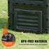 VEVOR Garden Compost Bin 300 L, BPA Free Composter, Large Capacity Outdoor Composting Bin with Top Lid and Bottom Door, Easy Assembling, Lightweight, Fast Creation of Fertile Soil