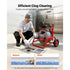 Drain Cleaner Machine 22m x 12.7mm, Sewer Snake Auger on Wheels, Manual Feed Drain Cleaning Machine with Adjustable Drum Angle, 6 Cutters & Air-activated Foot Switch for 50mm to 150mm Pipes
