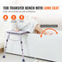 Bathtub Transfer Bench Shower Seat Adjustable Elderly Bath Chair 400lbs