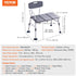 Tub Transfer Bench for Bathtub, Adjustable Shower Seats for Adults, Lightweight Shower Bench for Elderly and Disabled, Non-Slip Bath Seats with Armrest and Reversible Backrest, 400lbs Capacity
