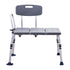 Tub Transfer Bench for Bathtub, Adjustable Shower Seats for Adults, Lightweight Shower Bench for Elderly and Disabled, Non-Slip Bath Seats with Armrest and Reversible Backrest, 400lbs Capacity