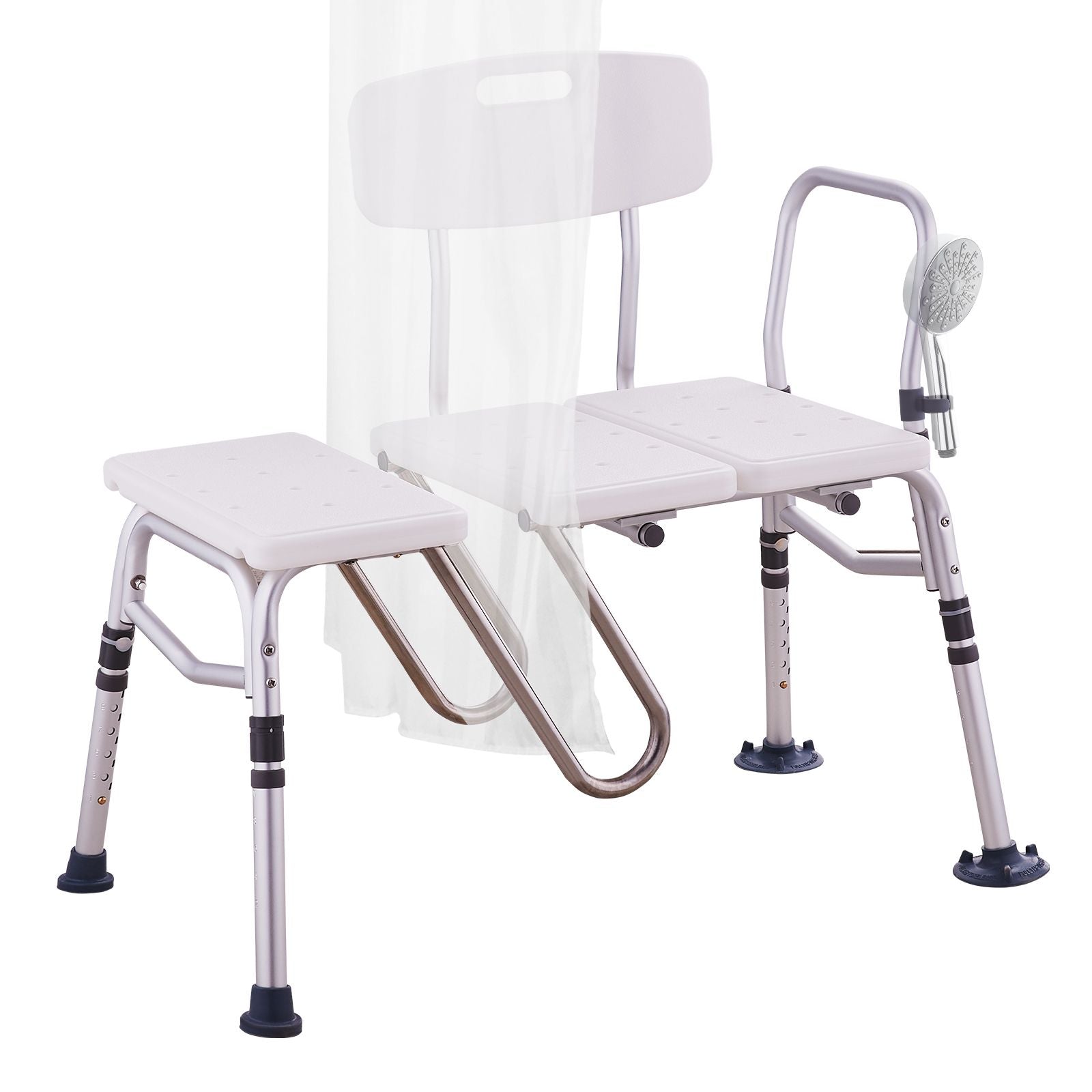 Tub Transfer Bench Bathtub Shower Seat for Senior Height Adjustable 400LBS