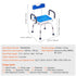 360° Swivel Shower Chair 400lbs Adjustable Bath Seat with Backrest