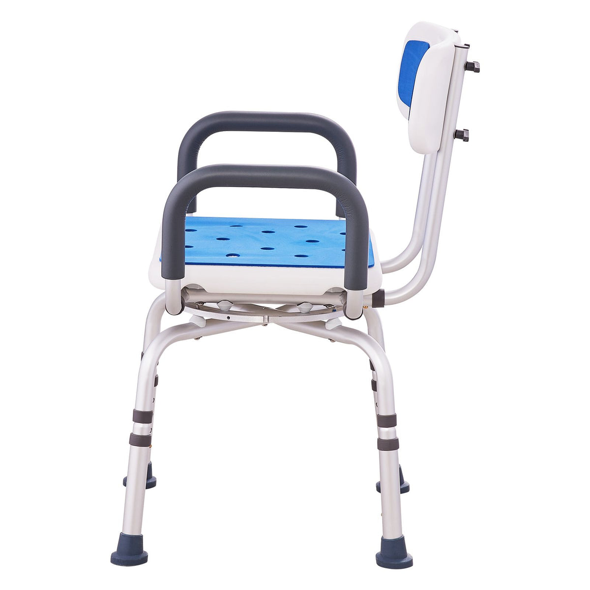360° Swivel Shower Chair 400lbs Adjustable Bath Seat with Backrest