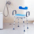 Swivel Shower Chair 360 Degree, Adjustable Shower Seat with Armrests and Backrest for Inside Shower or Bathtub, Non-Slip Rotating Bathtub Chair Seat for Elderly Disabled Injured, 400lbs Capacity