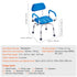 360° Swivel Shower Chair Adjustable Bath Seat for Elderly Disabled 300lbs