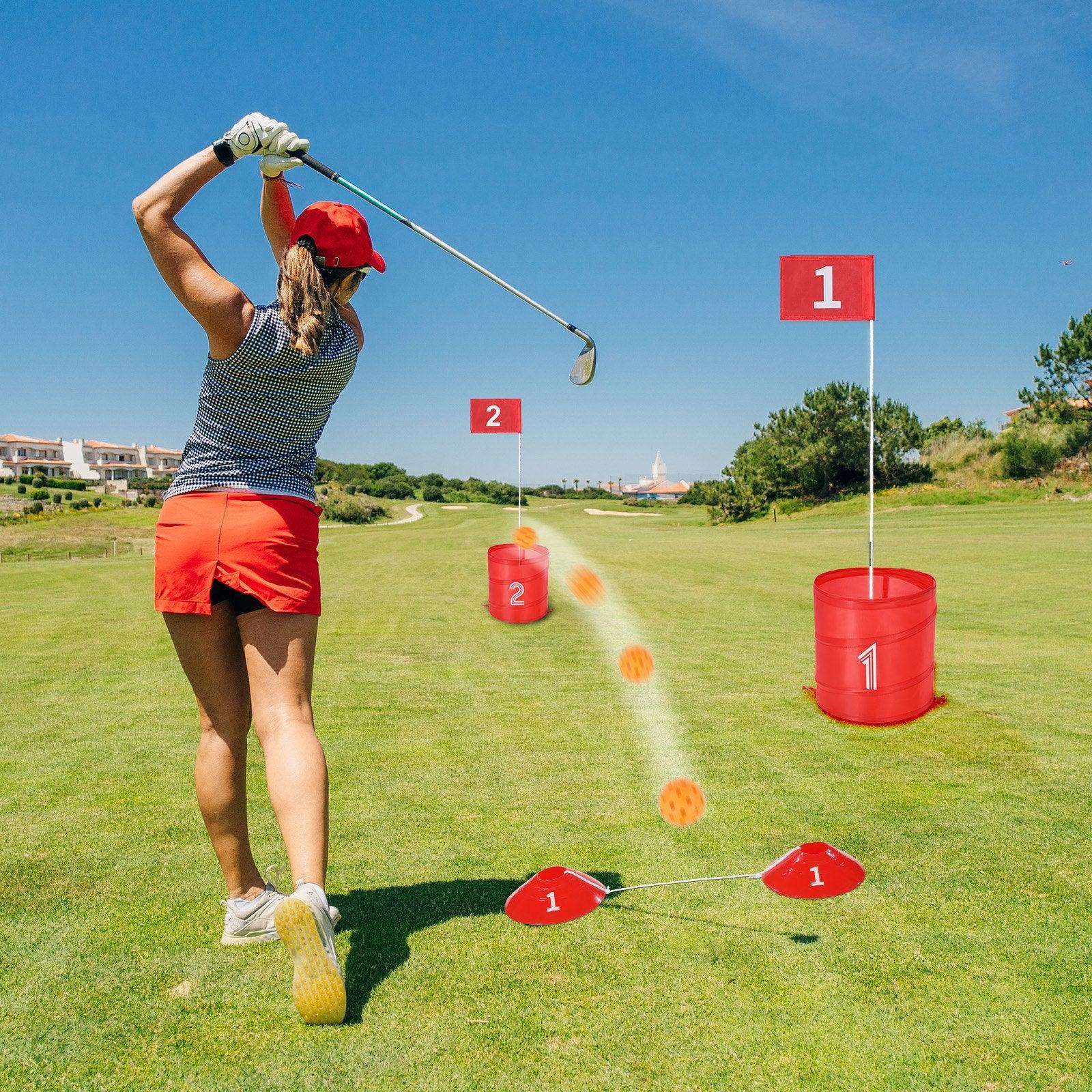 Backyard Golf Game, 6 Hole Golf Course, Golf Game Practice Games, Golf Chipping Game for Family, Adults and Kids, Portable Outdoor Yard Golf Game for Lawn, Yard, Camping, Park, Beach