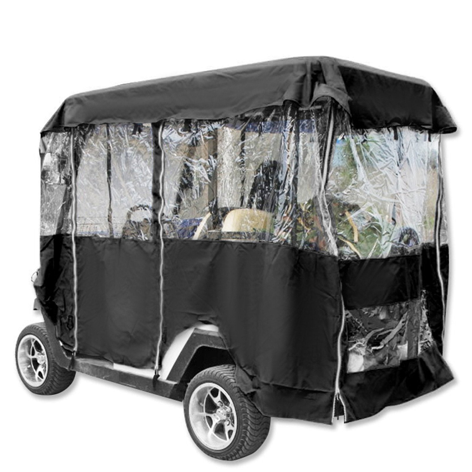 4 Passenger Golf Cart Cover Driving Enclosure Waterproof Roll-up Door