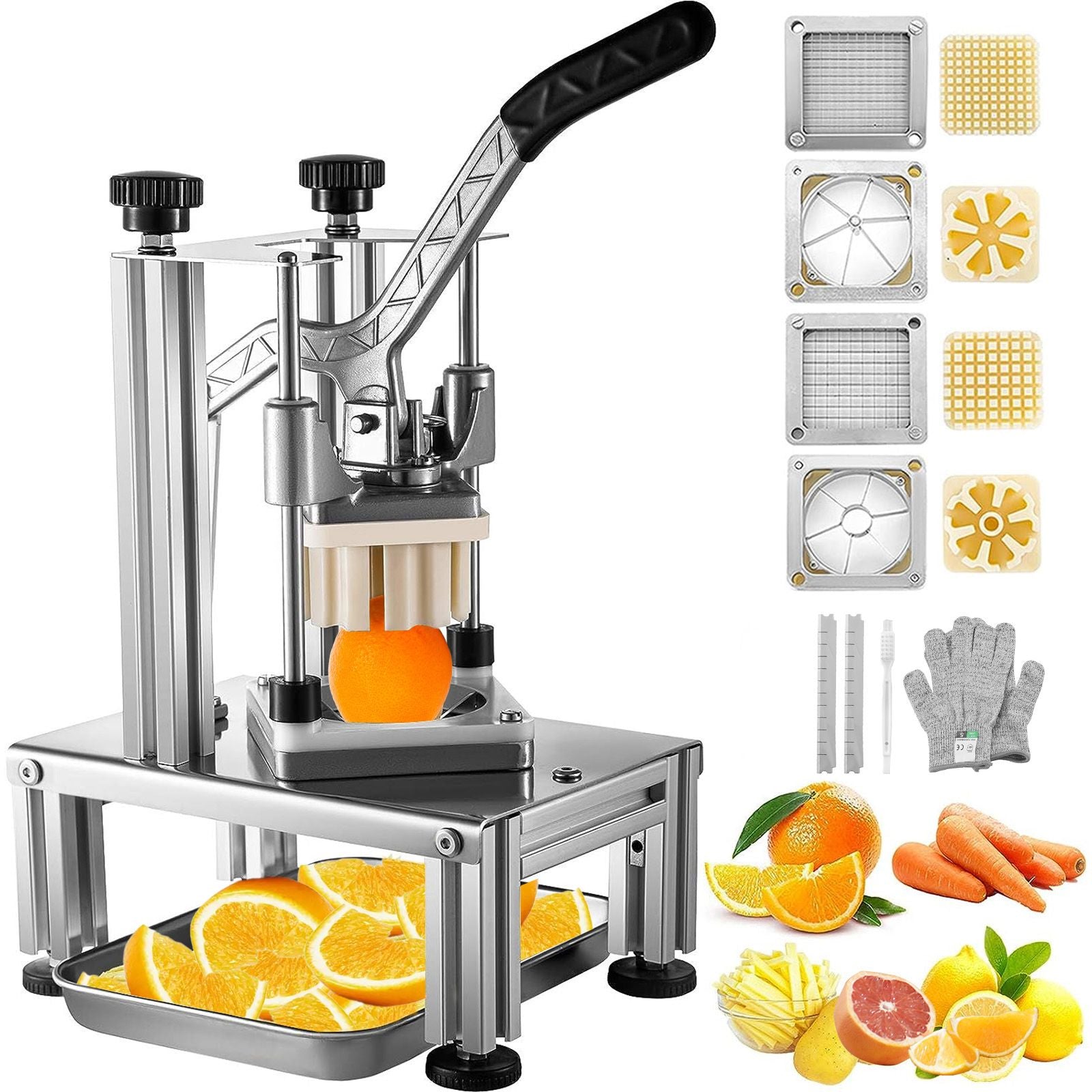 Commercial Vegetable Dicer Vegetable Chopper 4 Blades French Fry Cutter