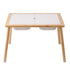 Kids Sensory Table Indoor Wooden Play Sand Water Table with 3 Storage Bins