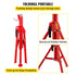 Pipe Jack Stand V-Head Foldable Legs 2500LB Max. Height 52"