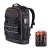 65 Pocket Tool Backpack Heavy Duty Work Bag Laptop Compartment Black