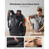 65 Pocket Tool Backpack Heavy Duty Work Bag Laptop Compartment Black