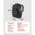 65 Pocket Tool Backpack Heavy Duty Work Bag Laptop Compartment Black