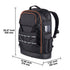 65 Pocket Tool Backpack Heavy Duty Work Bag Laptop Compartment Black