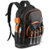65 Pocket Tool Backpack Heavy Duty Work Bag Laptop Compartment Black