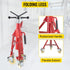 Pipe Stand, Pipe Jack Stands with Casters Adjustable Height 28-52 Inch, V Head Pipe Stand 882 LB, Folding Portable Pipe Stands 1/8 to 12 Inch Pipe Supporting, Steel Jack Stand
