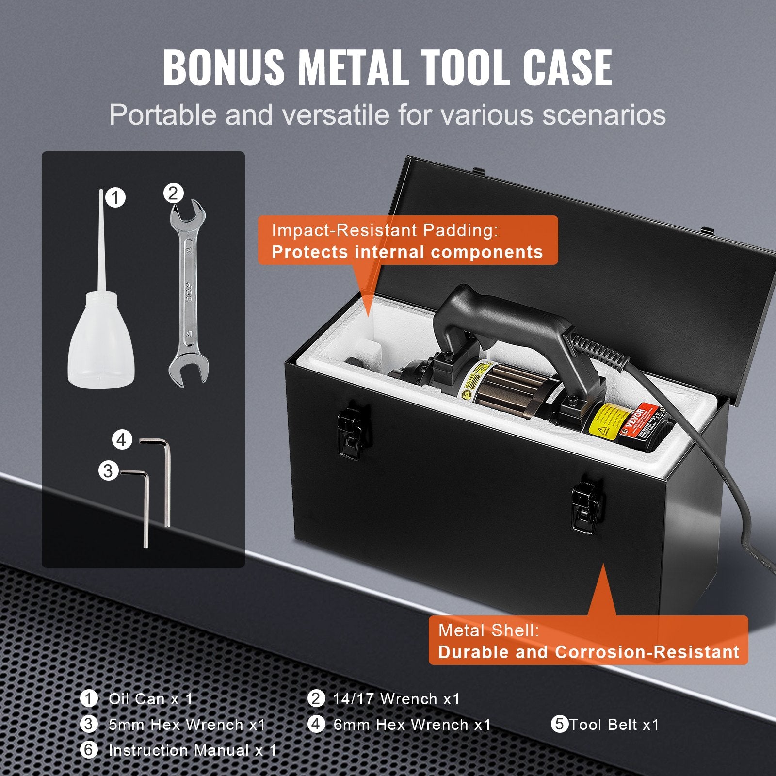 Electric Hydraulic Rebar Cutter, 1000W Portable Rebar Cutter, Cutting up to 5/8 Inch (4-16mm) #5 Rebar within 2 Seconds, High Power Steel Rebar Cutter with Oil Can Rich Accessories,Black RC-16
