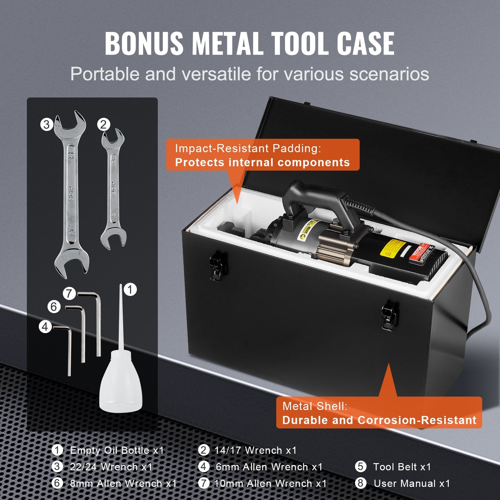 2000W Electric Hydraulic Rebar Cutter Cutting up to 1 Inch #8 4-25mm