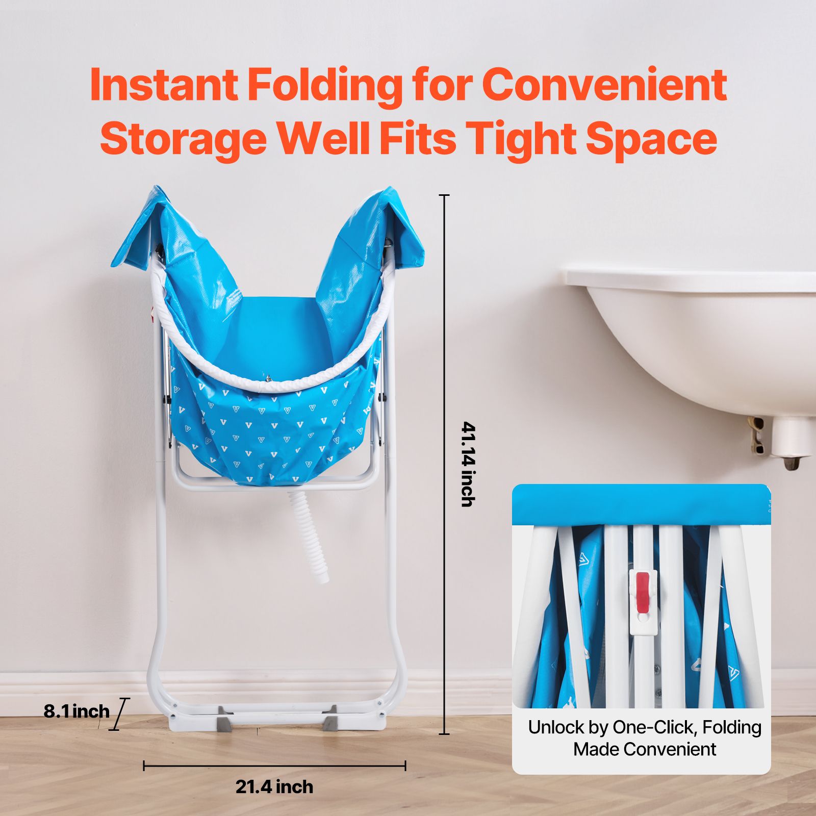 Portable Elevated Foldable Dog Bathtub Pet Shower Station Quick Drain