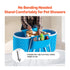 Portable Dog Bathtub, Elevated & Foldable Space-saving Pet Shower Station with Quick Drainage, Bathing Tub for Washing & Grooming Small and Medium Size Dogs and Cats Indoor & Outdoor, Light Blue